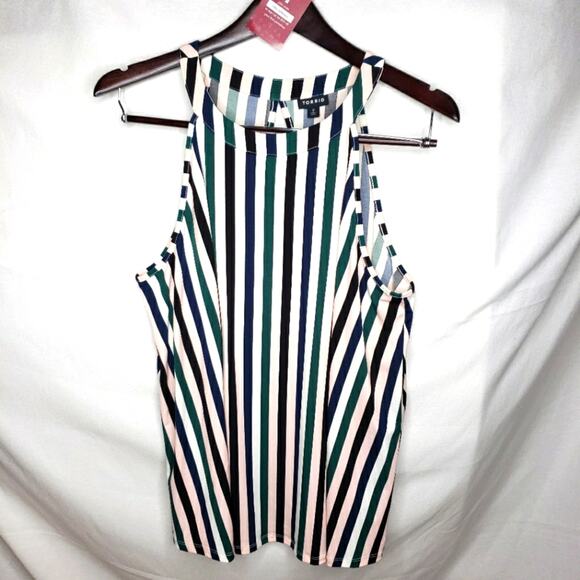 torrid Vertical Stripe Tank Top 0 - Picture 1 of 7